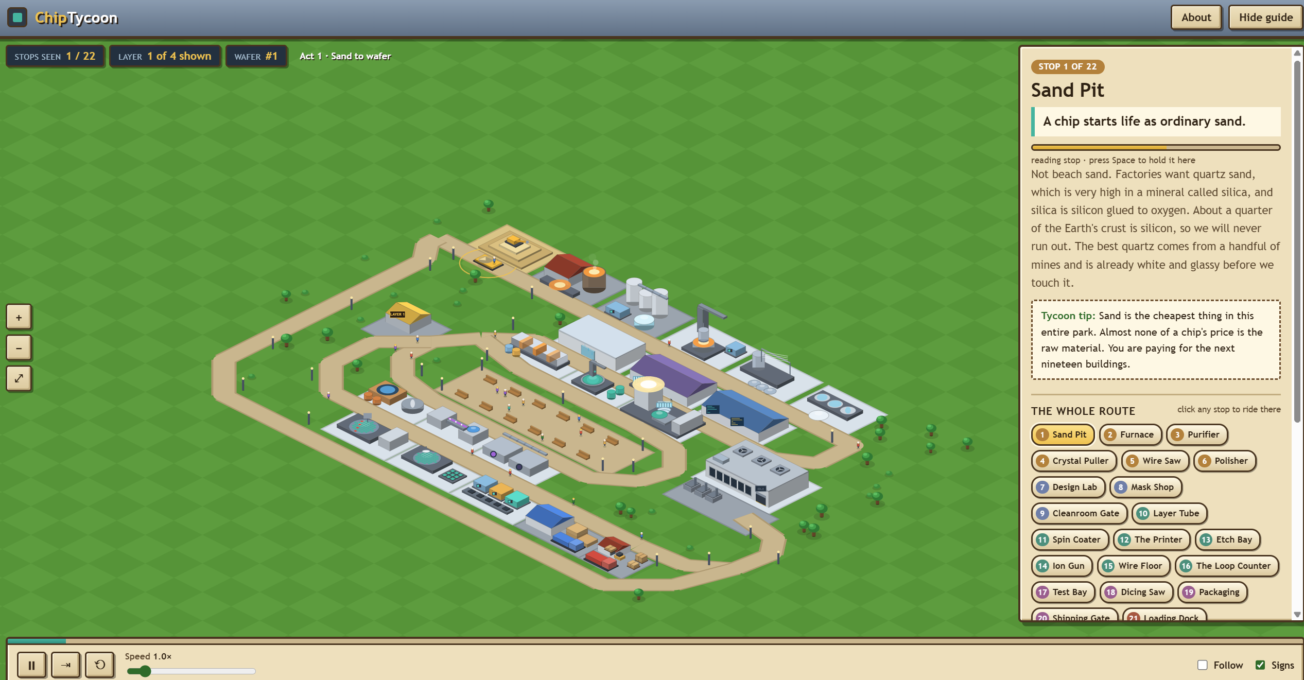 Как производятся чипы — объяснение в виде симуляции в стиле RollerCoaster Tycoon