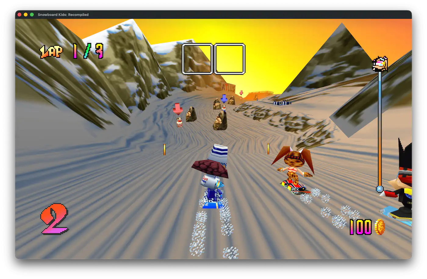 ранний скриншот Snowboard Kids: Recompiled