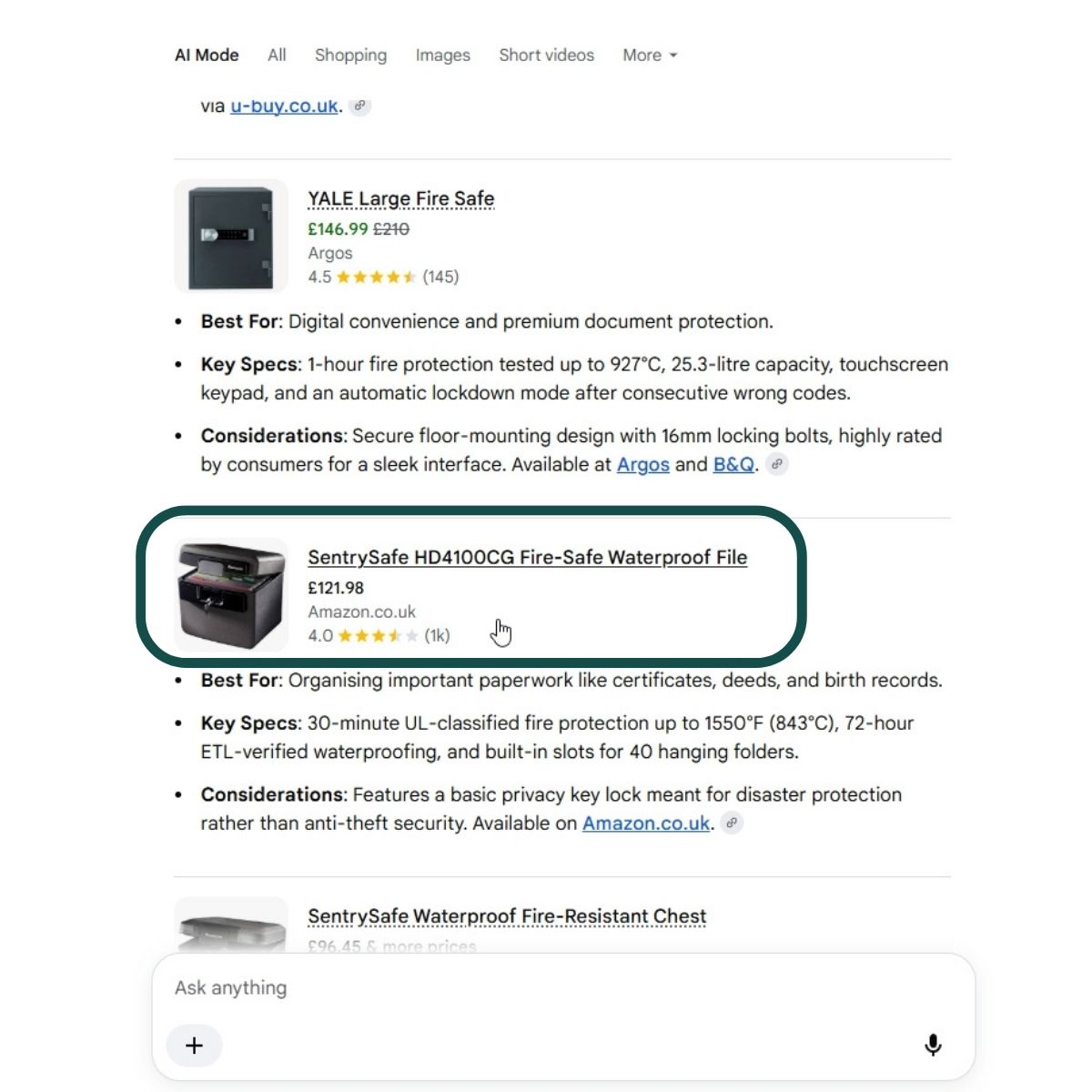 AI Mode немного дешевле от другого продавца