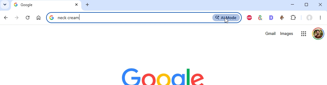 Google показывает AI Mode в адресной строке Chrome