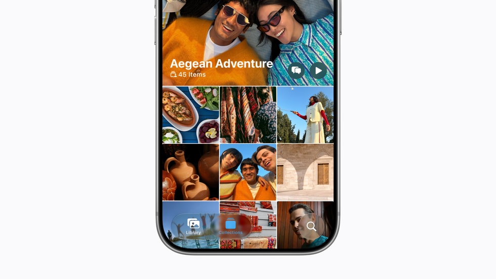 На экране iPad показано обновленное приложение iCloud Shared Albums