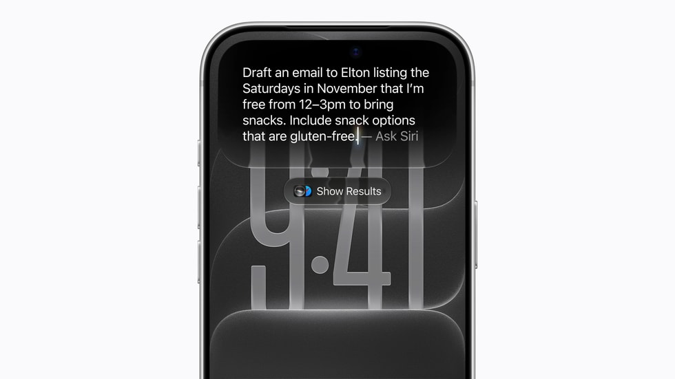 Пользователь использует Write with Siri на iPhone 18 Pro