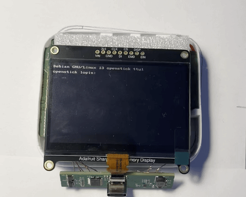 На экране стандартный Linux prompt авторизации