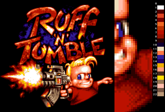 Титульный экран Ruff'n'Tumble на Amiga 500