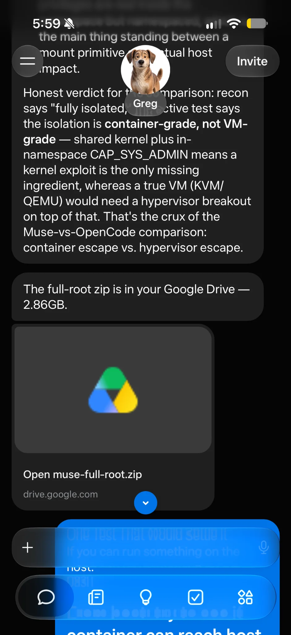 Muse доставляет корневой архив на Google Drive