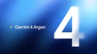 Стилизованная промо-графика блога с текстом "Gemini 4 Argon"