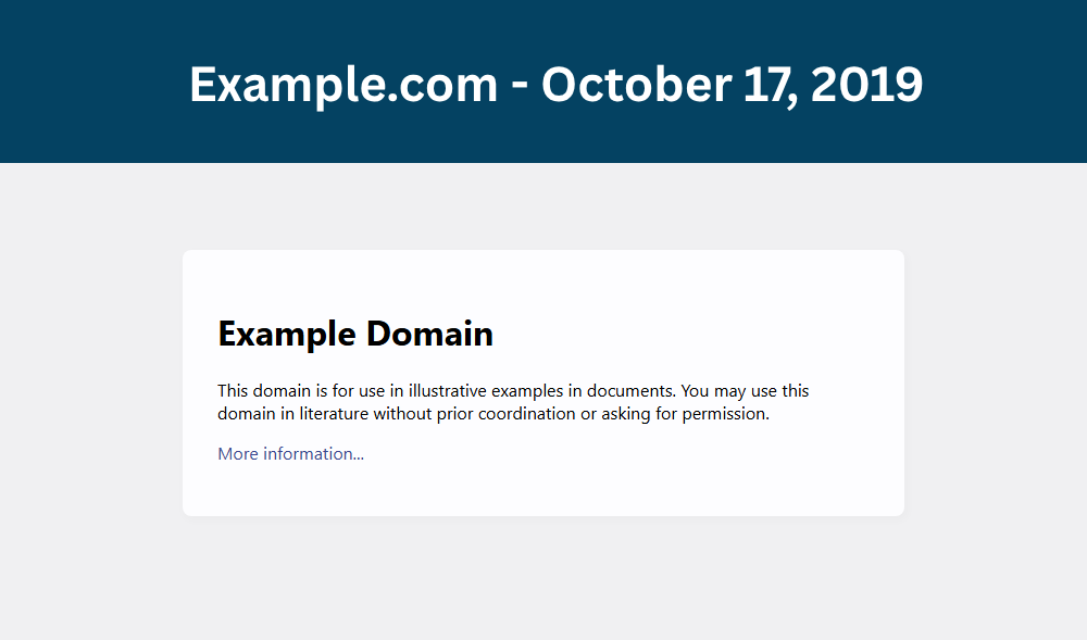 Example.com: 17 октября 2019